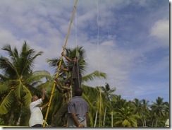 Antenna  mast installation