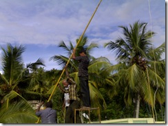 Antenna mast fixing